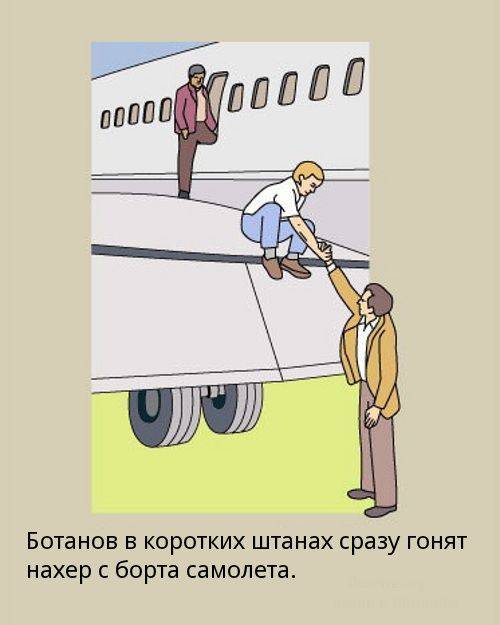 Забавное толкование правил поведения в самолете (18 картинок)