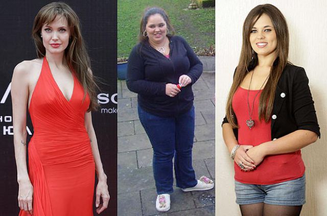 Благодаря А. Джоли,  девушка похудела на 70 килограммов