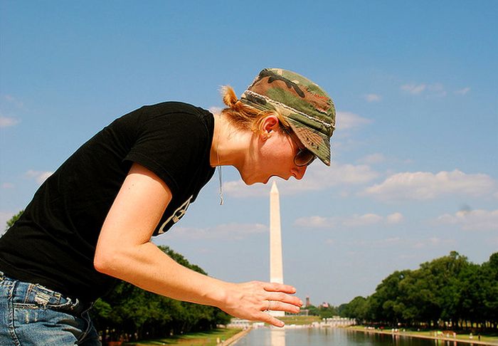 Забавные фотографии с Монументом Вашингтона