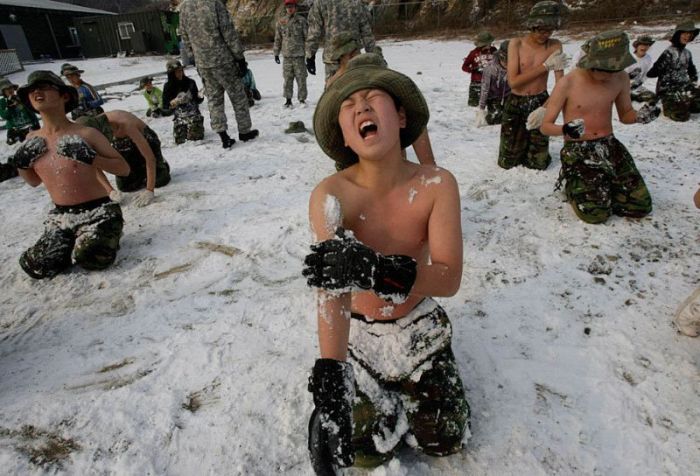 Зимний лагерь для будущих военных в Сеуле