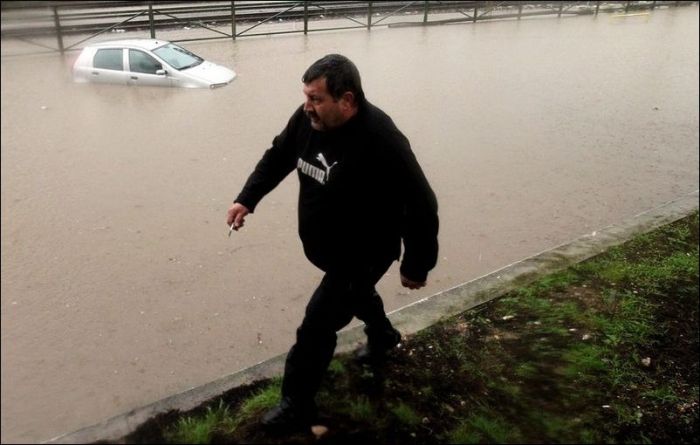 Сильнейшее наводнение в Греции