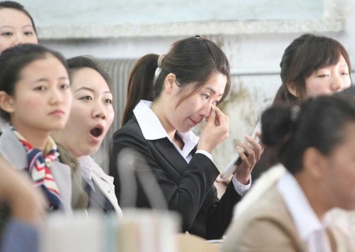 Китайские девушки на кастинге стюардесс