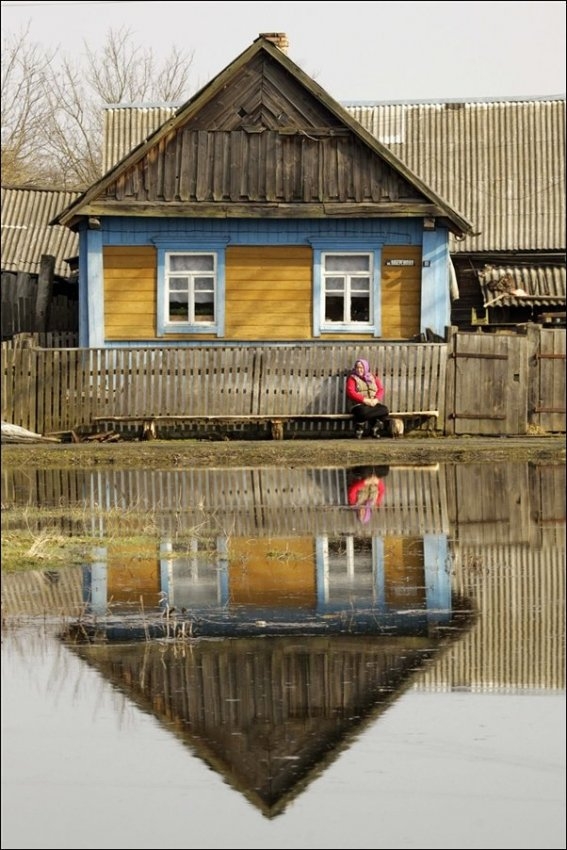 Весеннее наводнение в Белорусских деревнях