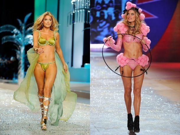 Модели Victoria Secret в начале и конце карьеры