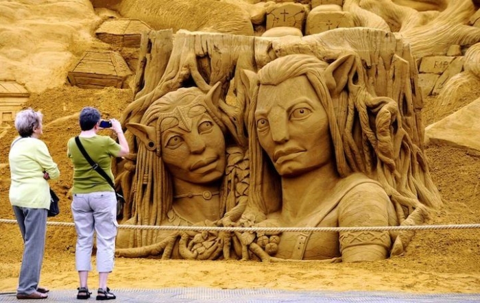 Самый крупный в мире фестиваль песчаных скульптур в Бельгии