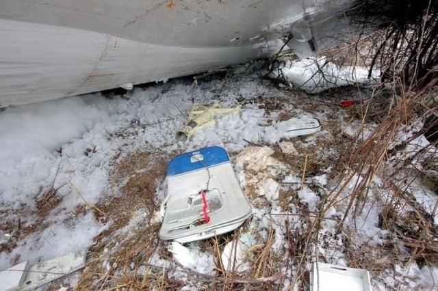 Самолет после катастрофы в Домодедово, прошло 3 года
