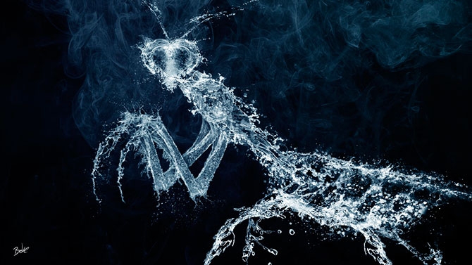 Вода и лед в цифровых работах художника