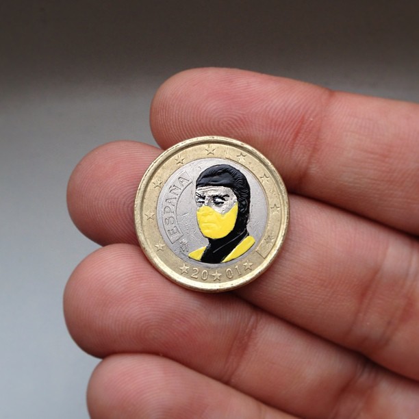 Рисунки известных персонажей на монетах