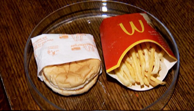 Шестилетняя еда из McDonald's