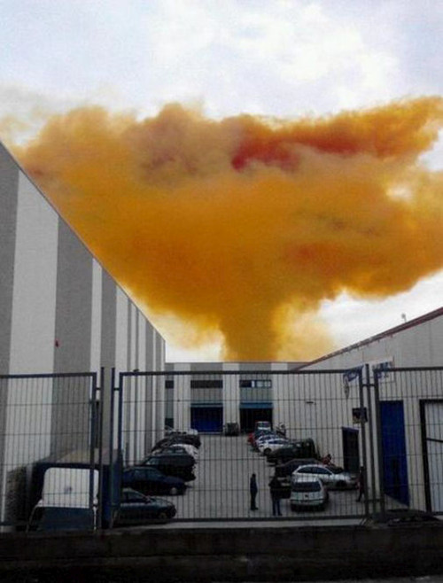 оранжевое облако в Каталонии