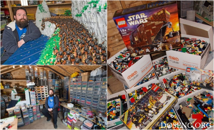 Поклонник Лего построил 5 помещений для своей коллекции