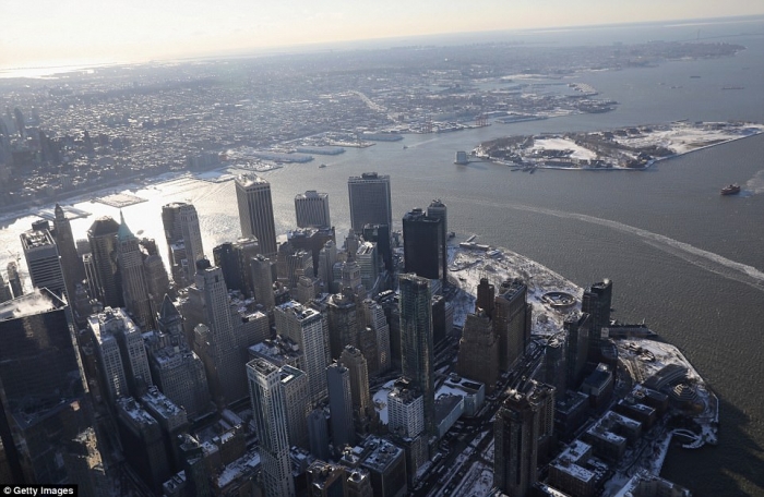 Аэрофотоснимки апокалиптического Нью-Йорка после «циклона-бомбы»