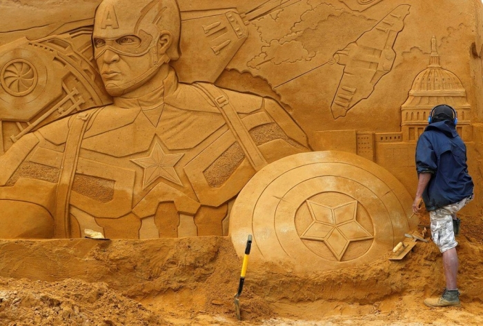 Фестиваль скульптур из песка в Бельгии