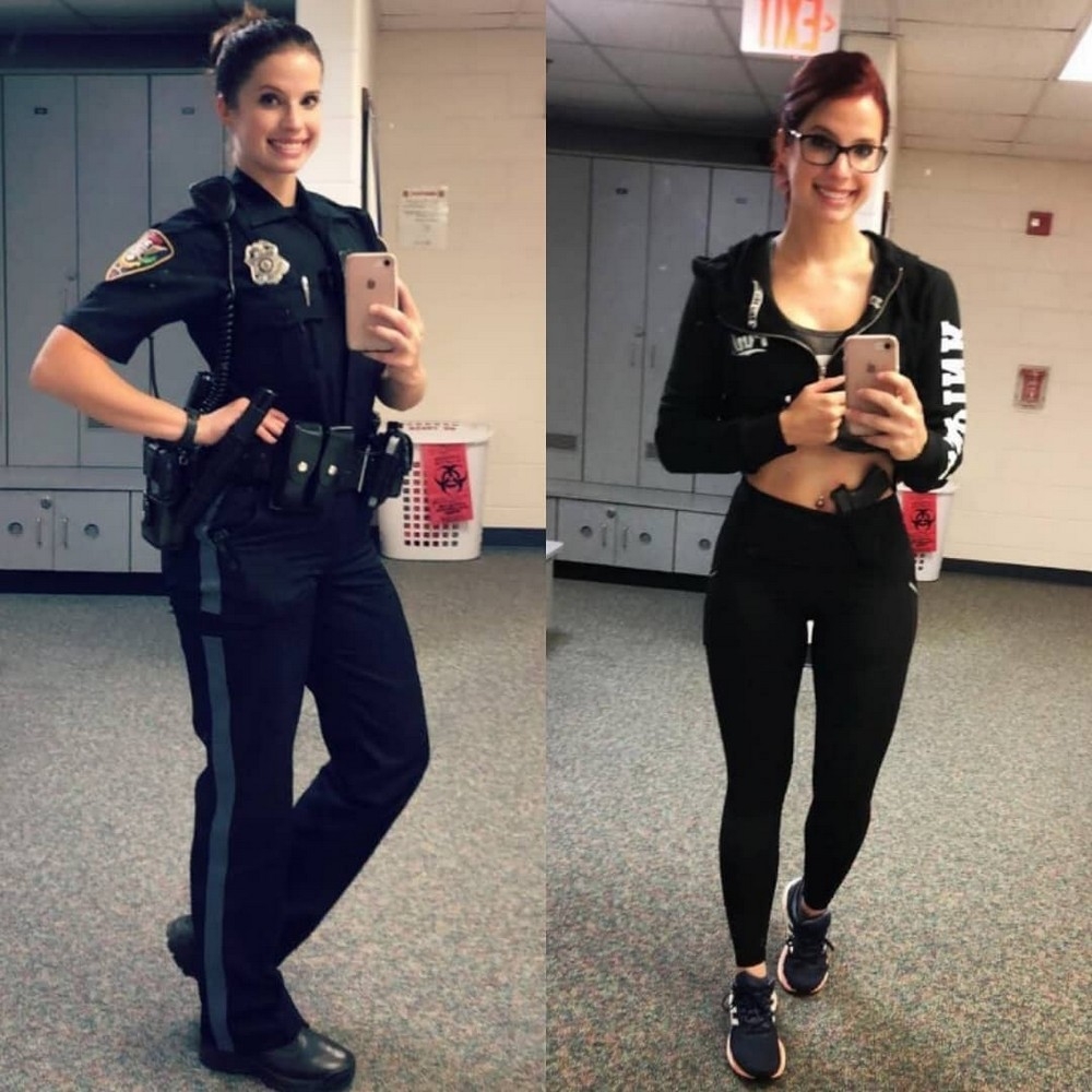 Красивые девушки в форме полиции и без нее