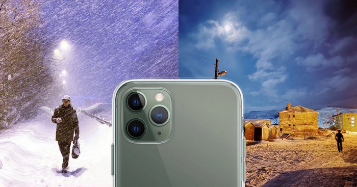Фотограф протестировал новый iPhone 11 Pro в "ночном режиме" в Арктическом Мурманске зимой