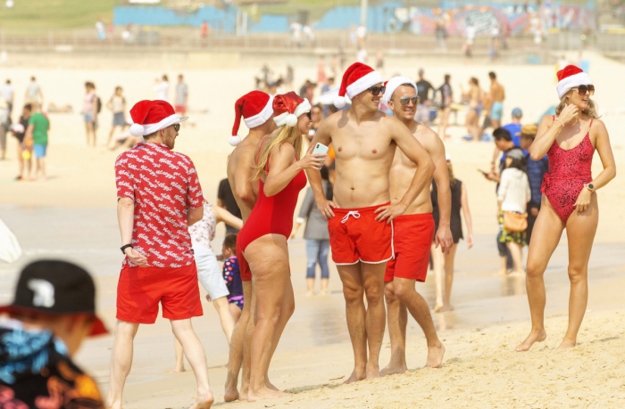 Рождество на пляже в Сиднее