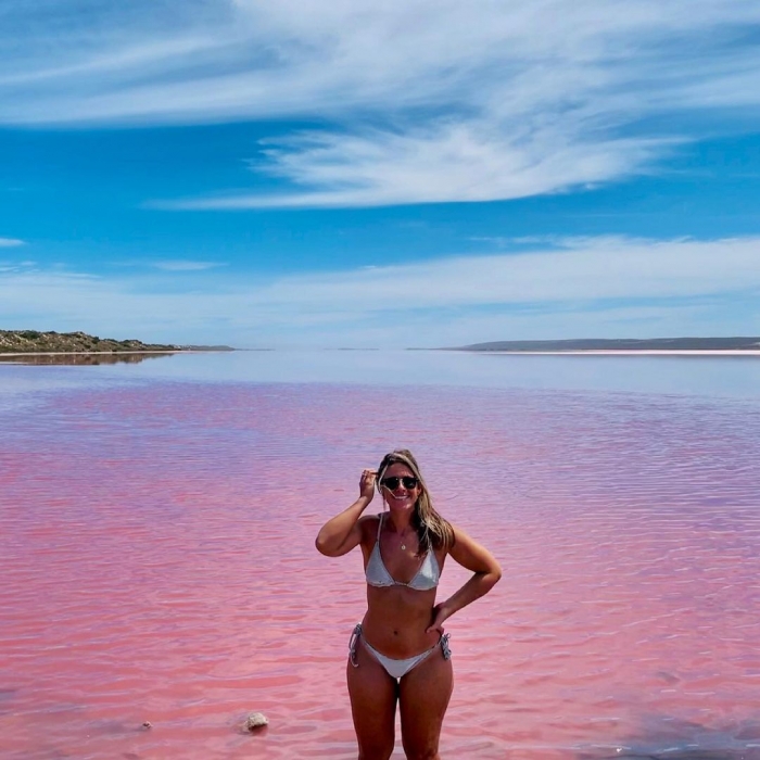 Австралийское чудо: лагуна с розовой водой